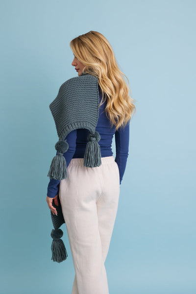 Knit Pom Tassel Scarf🧣 5 Colors