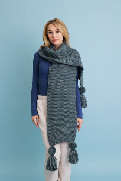 Knit Pom Tassel Scarf🧣 5 Colors