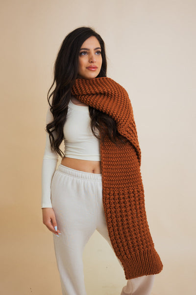 Waffle Weave Cozy Edge Scarf - 6 colors
