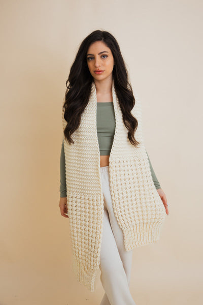 Waffle Weave Cozy Edge Scarf - 6 colors