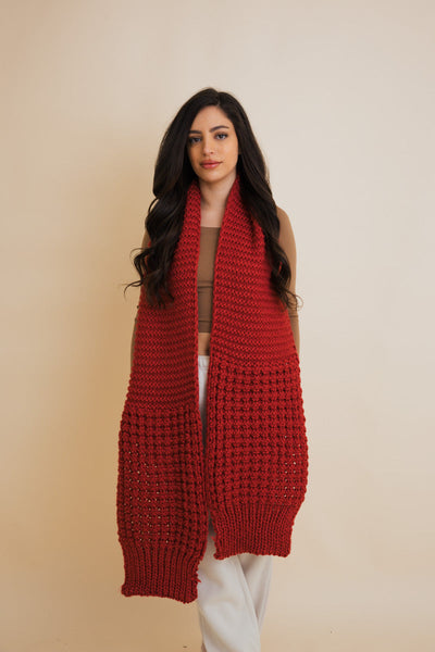 Waffle Weave Cozy Edge Scarf - 6 colors