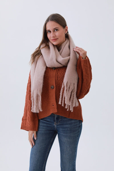 Classic Tassel Knit Scarf – 8 colors