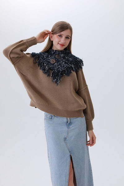 Coconut Button Infinity Scarf – 4 Colors 🌿🧣