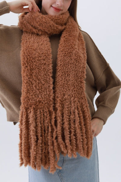 Luxe Bouclé Knit Scarf – 3 colors❄️✨