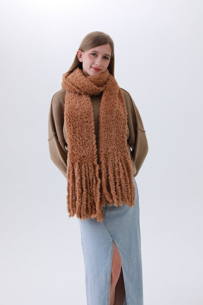 Luxe Bouclé Knit Scarf – 3 colors❄️✨