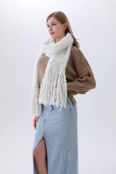 Luxe Bouclé Knit Scarf – 3 colors❄️✨