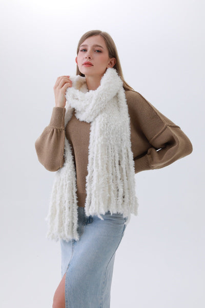 Luxe Bouclé Knit Scarf – 3 colors❄️✨