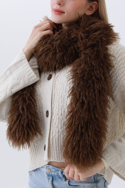 Luxe Feather-Trim Scarf  ❄️ 2 Colors