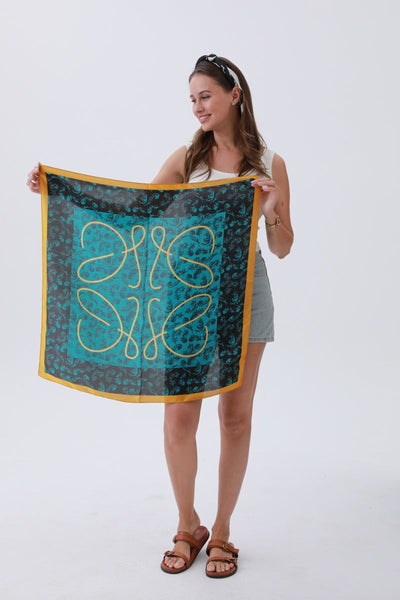 Turquoise Feather Bandana