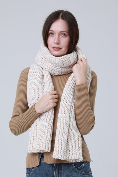 Chunky Ribbed Scarf – Oversized Winter Wrap for Women 🧣❄️