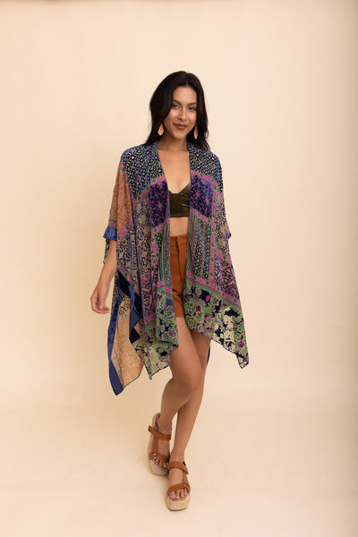 Boho Bliss Burnout Velvet Kimono