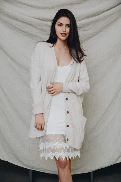 Polkadot Lace Slip Dress