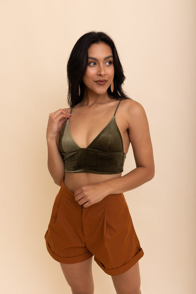 Velvet Elegance Longline Bralette - 2 colors
