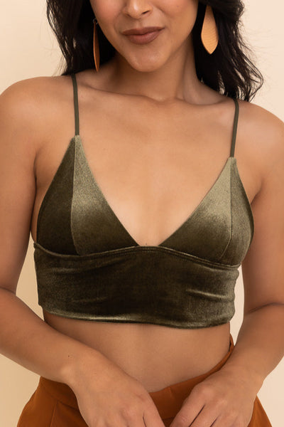Velvet Elegance Longline Bralette - 2 colors