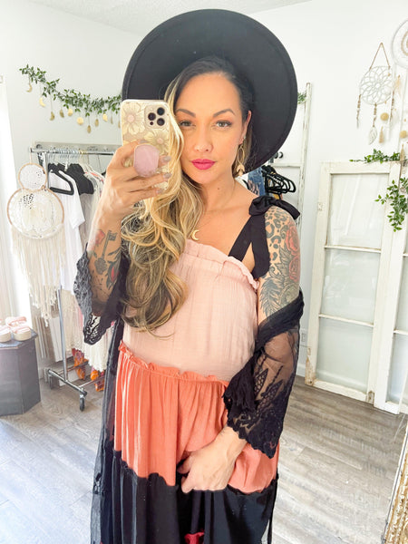 Size Medium // Colorblock Maxi Dress