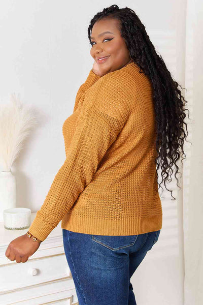 Mustard Drop Shoulder Button Down Cardigan with Pockets