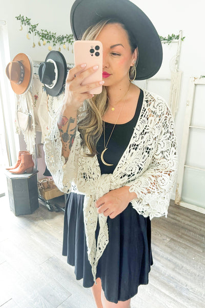 Magnolia Lace Tie Front Cover Up - 5 Colors