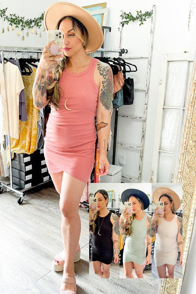 Ribbed Fitted Dress