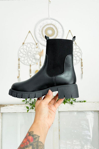Sizes 5 or 6 // Sock Bootie with Lug Sole