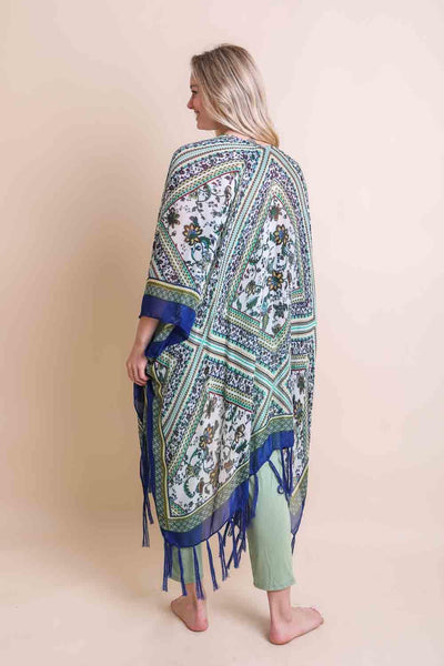 Bohemian Diamond Tassel Kimono Ponchos