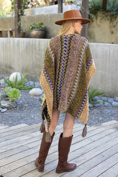 Cuddle Season Crochet Patterned Ruana Ponchos