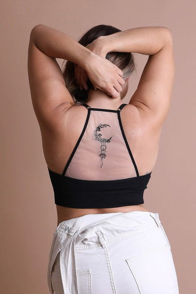 Dream Catcher Tattoo Bralette Plus Size Black