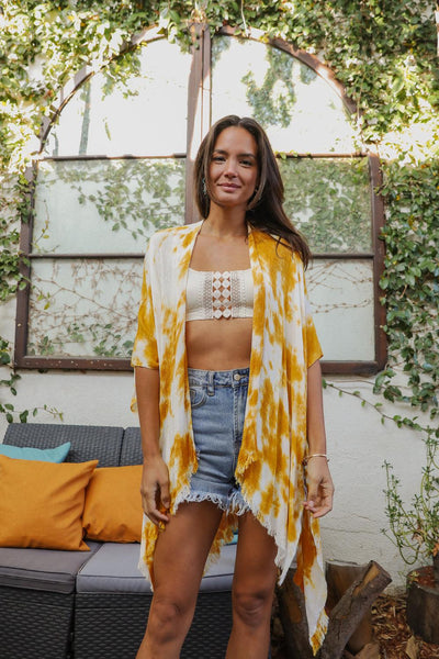 Festive Tie-Dye Kimono