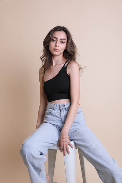 Cute Offset Shoulder Brami Top