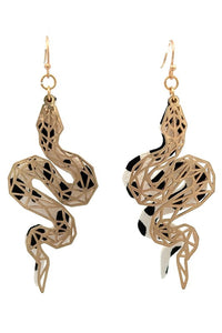 Snake Black & White Earrings