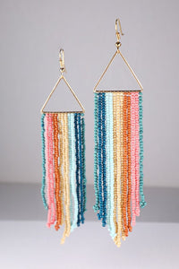 Stripe Fringe Earrings