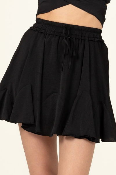 Small SAMPLE Black Ruffle Skirt