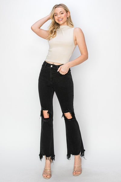 RISEN Distressed Black Jeans