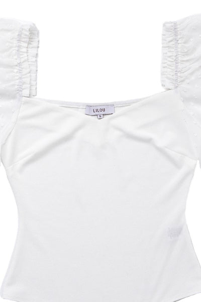 LS shirring sleeve bodysuit (2 colors)