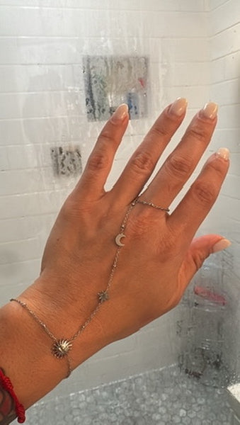 Silver Celestial Hand Chain 🌞 🌙