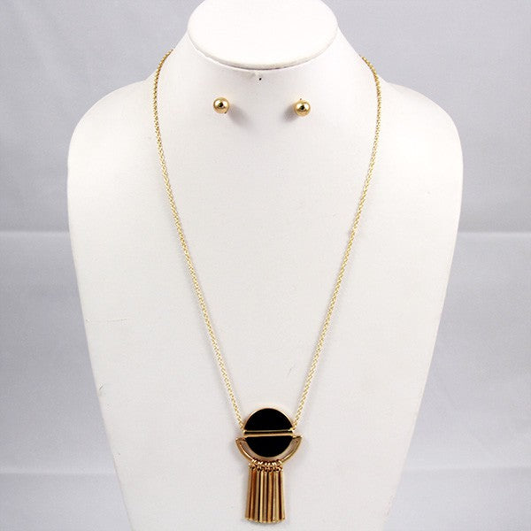 Long Boho Pendant Necklace