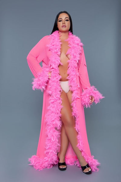 Glamour Boa Feather Trim Robe (11 colors)