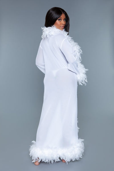 Glamour Boa Feather Trim Robe (11 colors)