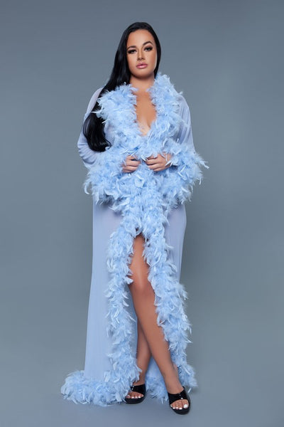 Glamour Boa Feather Trim Robe (11 colors)