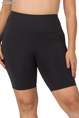 PLUS Athletic High Rise Biker Shorts- 3 colors!
