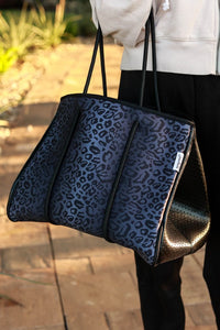 Black Leopard Neoprene Bag