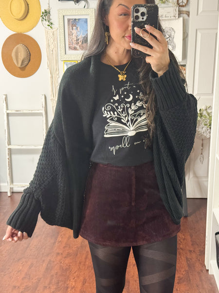 Size Small (women's 2) SAMPLE // Brushed Denim Burgundy Skort