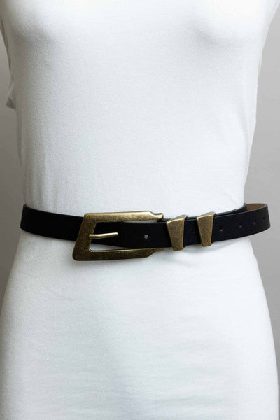 Minimalist Vegan Leather Belt – Sleek & Adjustable Buckle Strap