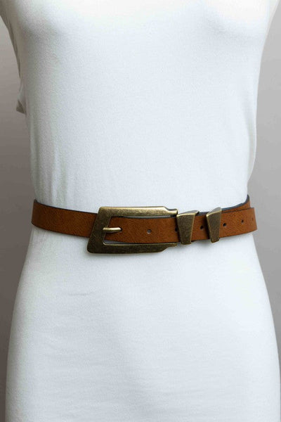 Minimalist Vegan Leather Belt – Sleek & Adjustable Buckle Strap