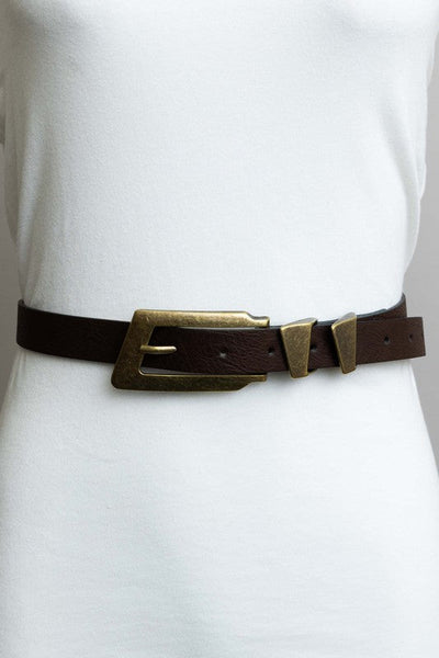 Minimalist Vegan Leather Belt – Sleek & Adjustable Buckle Strap