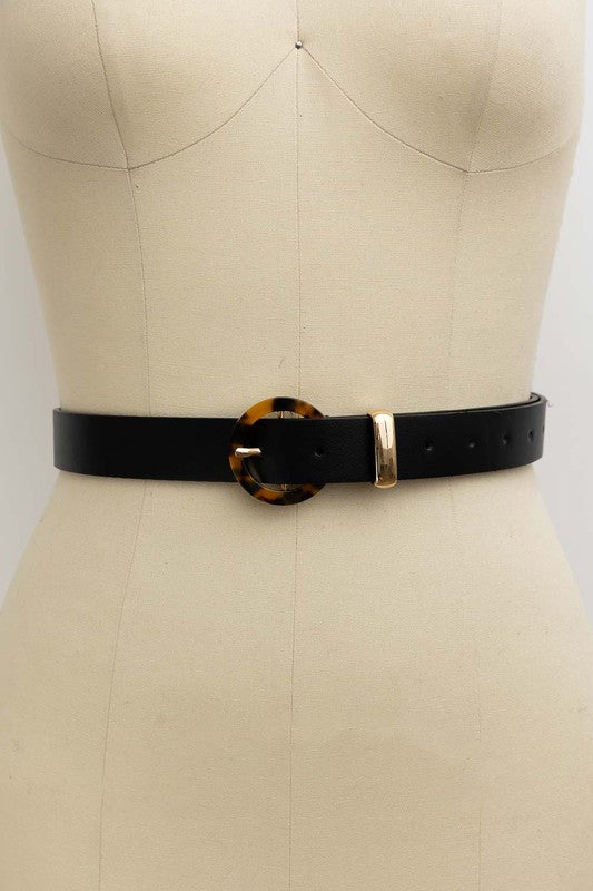 Tortoiseshell O-Ring Belt – Retro-Chic Adjustable Strap