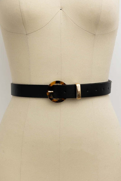 Tortoiseshell O-Ring Belt – Retro-Chic Adjustable Strap