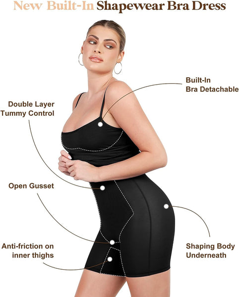 Shape Ease Shapewear Bodysuit Dress