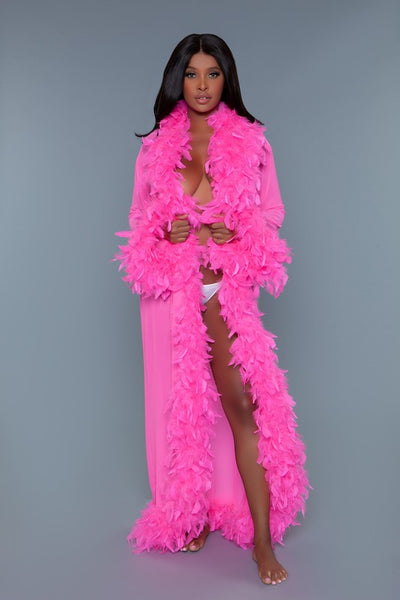 Glamour Boa Feather Trim Robe (11 colors)