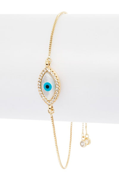 MOP Evil Eye String Bracelet