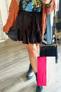 Small SAMPLE Black Ruffle Skirt